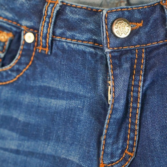 Roberto Cavalli Blue Low-Rise Jeans - Picture 3 of 6